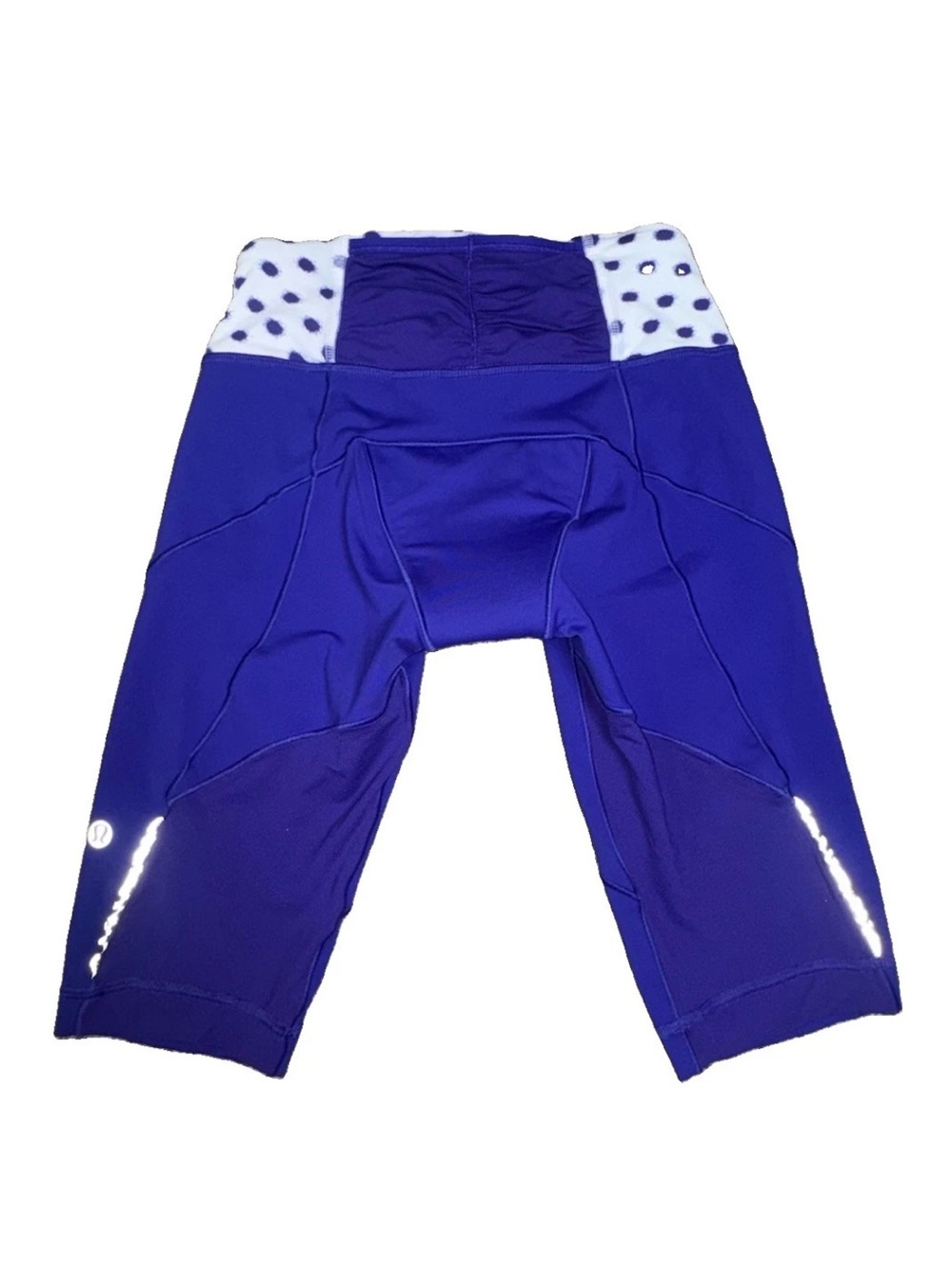 Lululemon Size 4 Presta Padded Short Bruised Berry High Noon Dot White Cycling
